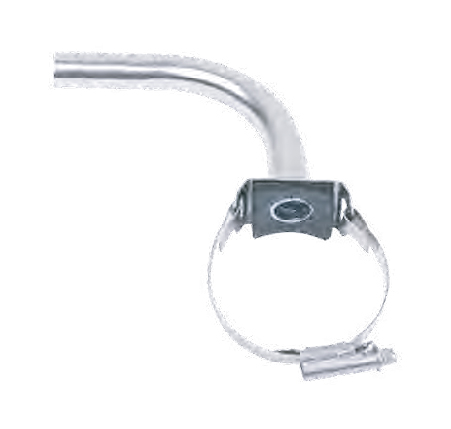 S-S Milk Inlet with Bend Inlet 90º with Hose Clamp (Ø50-Ø60 mm) (Vertical) Ø18 mm